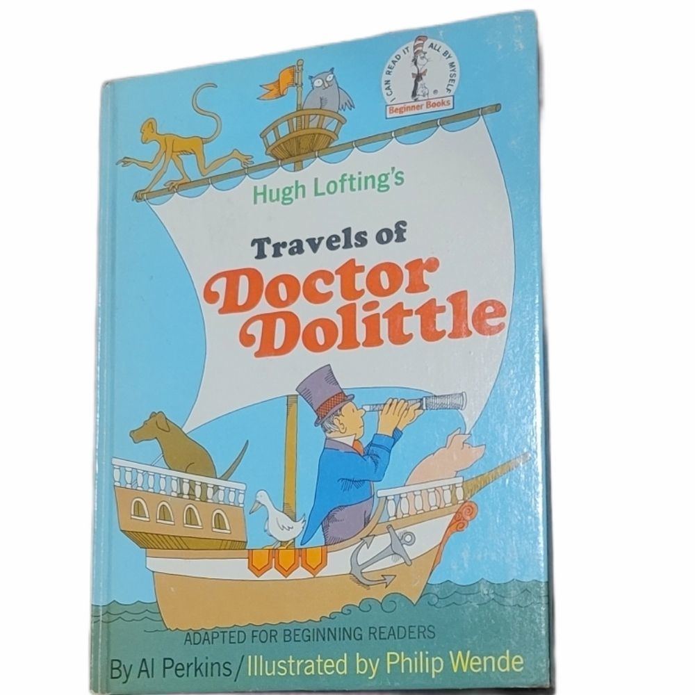 Vntg Beginner Books Travels of Doctor Dolittle